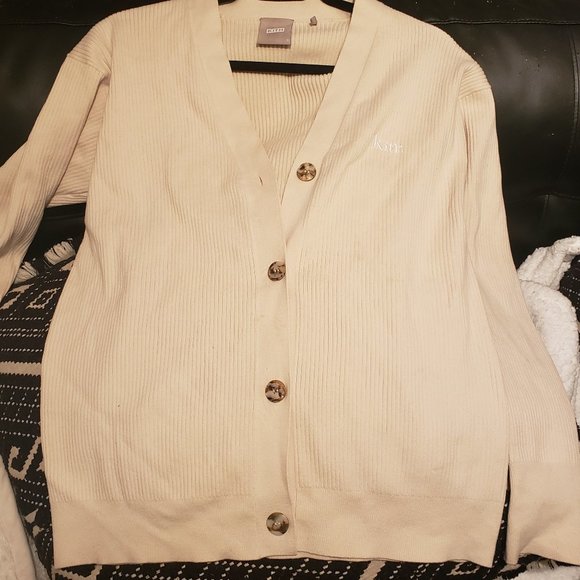 Kith White Ribbed Cardigan - Picture 1 of 3
